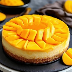 mango baked cheescake